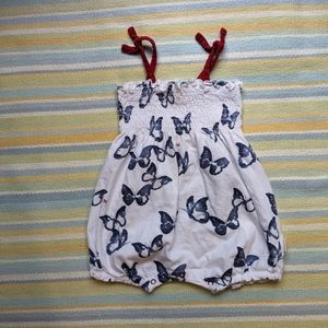 Burt's Bees Baby Patriotic butterfly romper 12m